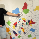YouTuber iGoBart exhibits his map of 467 neighborhoods in Seoul