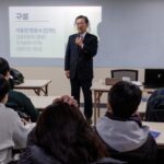 Embattled president rallies young conservatives to influence trial