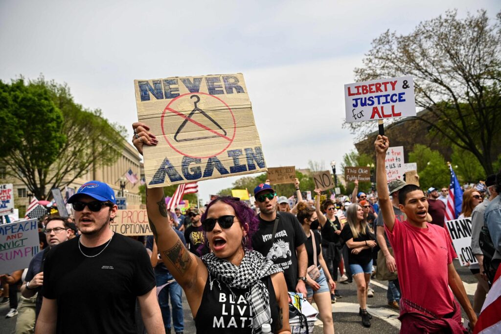 Anti-Trump protesters rally in New York, Washington and elsewhere across the country