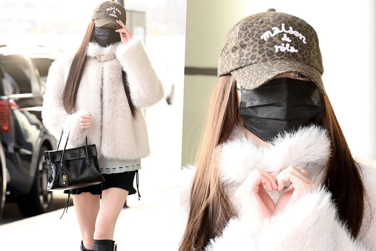 From furry coat to mini shorts, IVE’s Jang Wonyoung turns airport into a runway