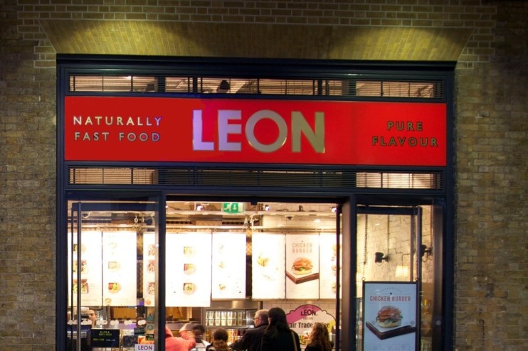 LEON restaurant interior showcasing modern decor, ambient lighting, and seating arrangement for a comfortable dining exper...