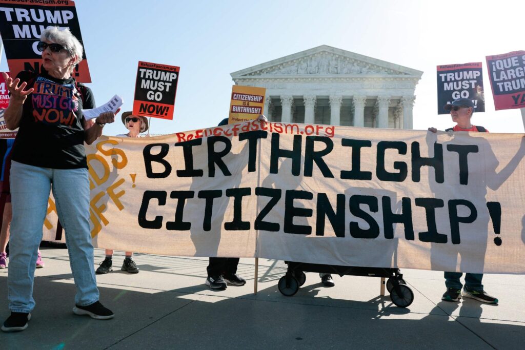 With Trump attending, Supreme Court hears birthright citizenship arguments