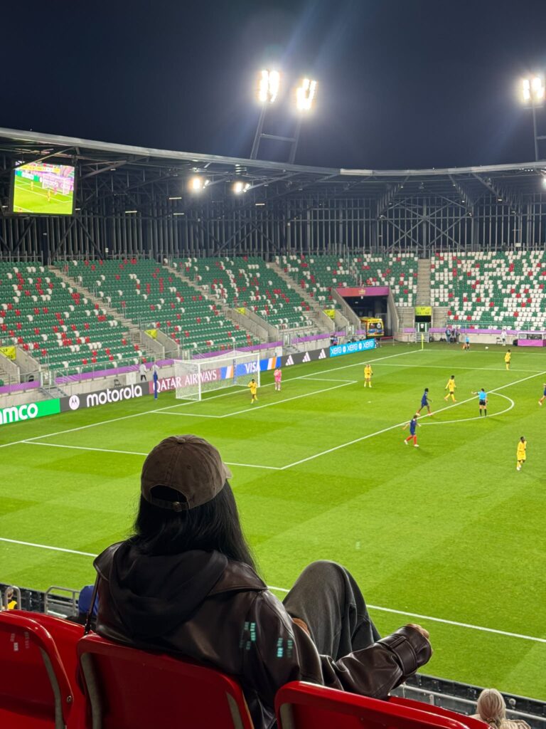 Avi in Poland at the u20 Women's World Cup.